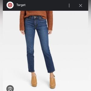 Universal Thread High Rise Slim Straight Jeans - Dark Wash